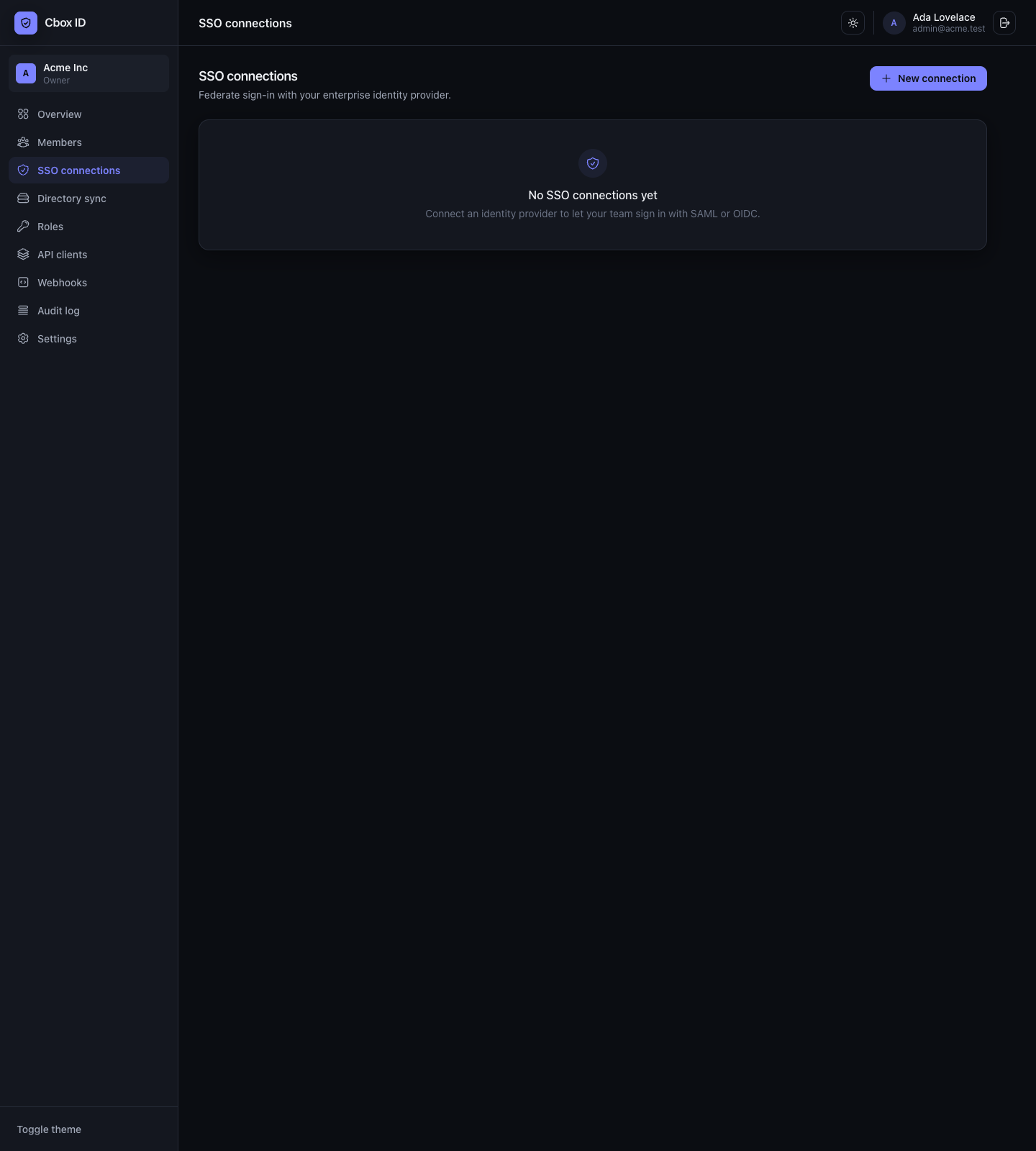 SSO connections