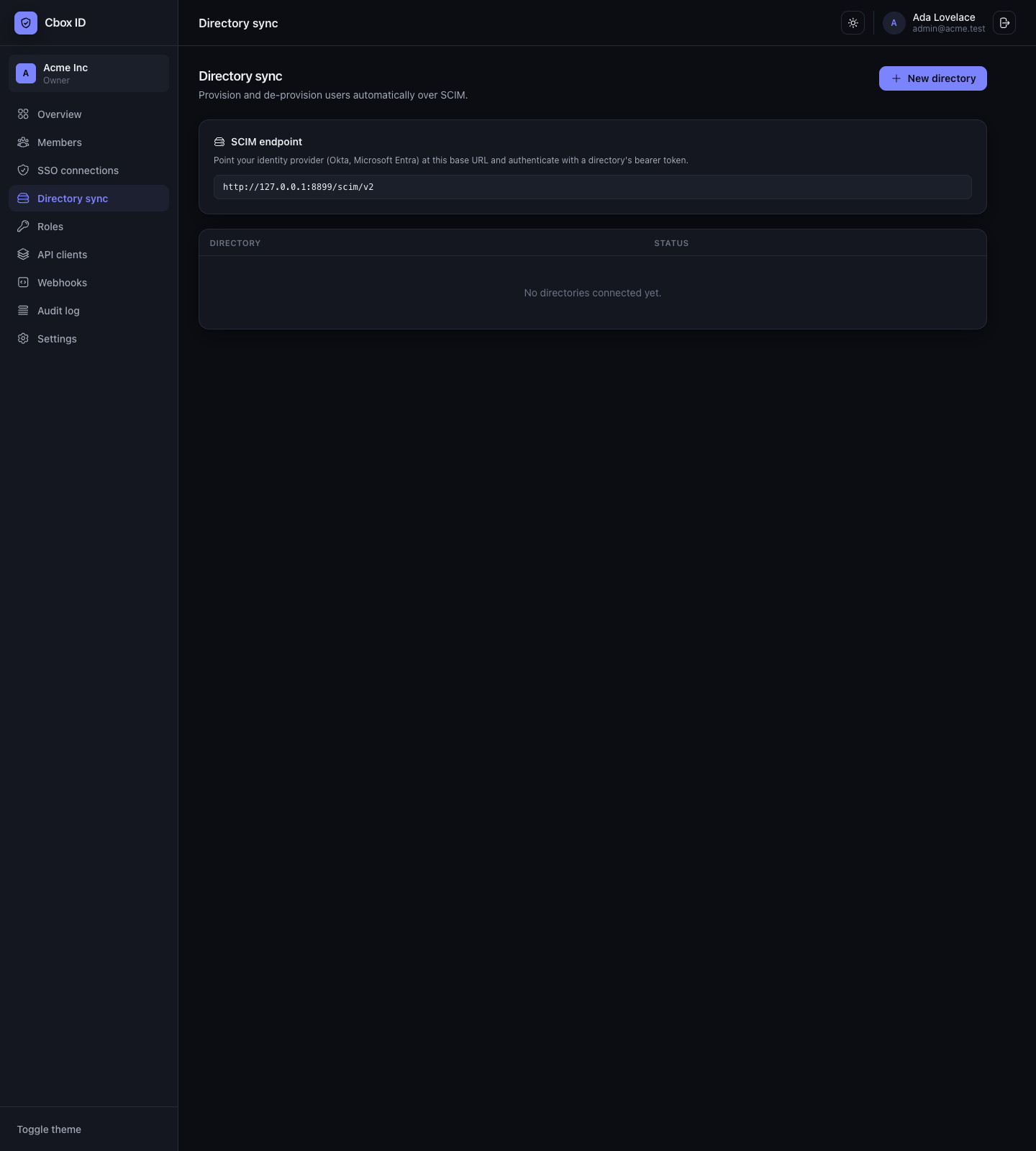 Directory sync